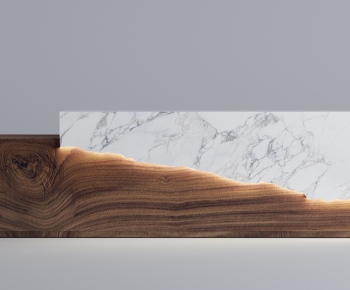 现代木质大理石前台桌-ID:187150004