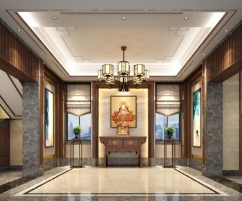 New Chinese Style Hallway-ID:960031994