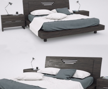 Modern Double Bed-ID:209733013