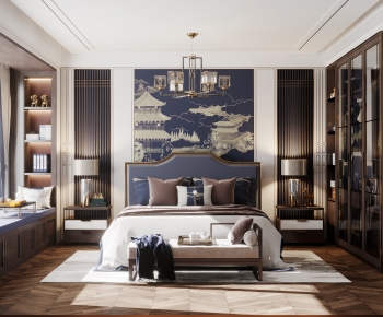 New Chinese Style Bedroom-ID:386819845
