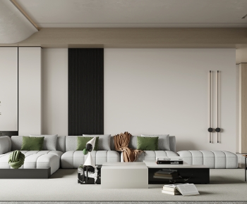 Modern Wabi-sabi Style A Living Room-ID:954116116
