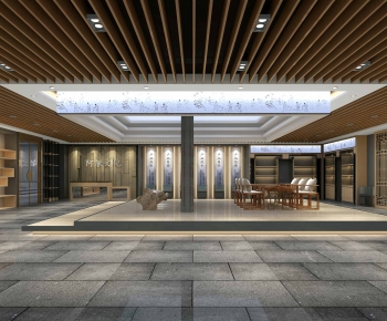 New Chinese Style Exhibition Hall-ID:472738037