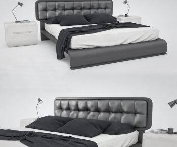 Modern Double Bed-ID:998439076