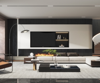 Modern A Living Room-ID:510804894