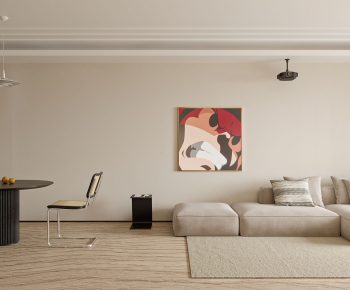 Modern Wabi-sabi Style A Living Room-ID:330090534