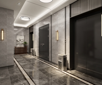 New Chinese Style Elevator Hall-ID:674669032