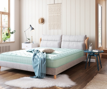 Nordic Style Double Bed-ID:720983986