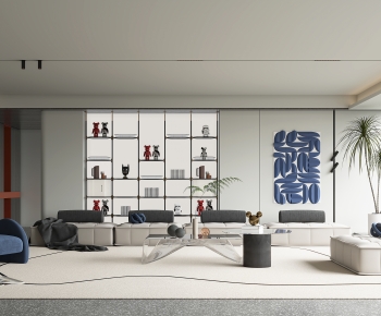 Modern Wabi-sabi Style A Living Room-ID:415155891