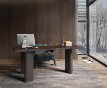 Modern Computer Desk And Chair-ID:137815954