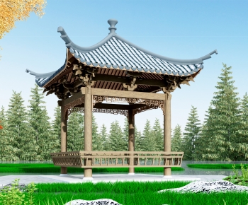 Chinese Style Ancient Architectural Buildings-ID:571841963