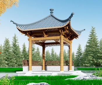 Chinese Style Ancient Architectural Buildings-ID:675349951
