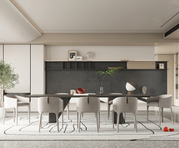 Modern Wabi-sabi Style Dining Room-ID:338788998