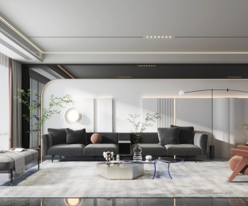 Modern A Living Room-ID:512847907