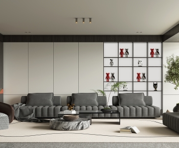 Modern Wabi-sabi Style A Living Room-ID:702070006
