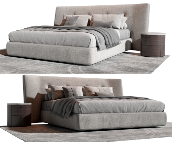 Modern Double Bed-ID:188550007
