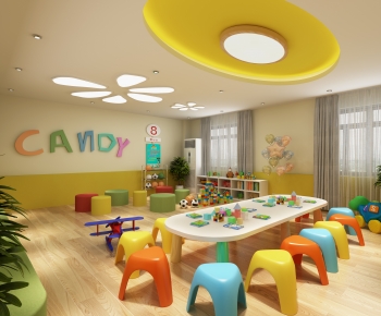 现代儿童幼儿园活动室-ID:929179267