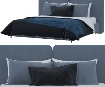 Modern Double Bed-ID:852849012