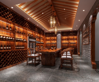 New Chinese Style Wine Cellar/Wine Tasting Room-ID:676085004