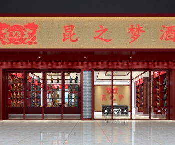 New Chinese Style Facade Element-ID:424994958