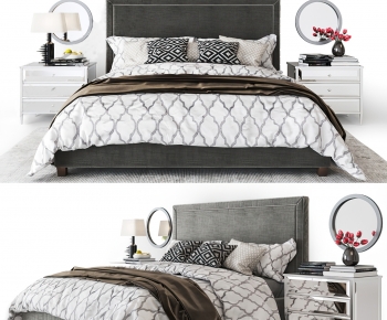 Modern Double Bed-ID:814074044