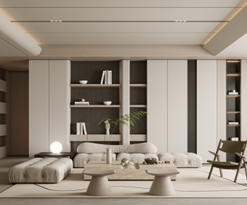 Modern Wabi-sabi Style A Living Room-ID:915795099