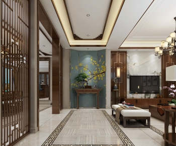 New Chinese Style Hallway-ID:250411035