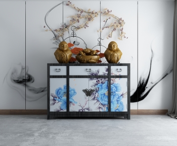 New Chinese Style Side Cabinet/Entrance Cabinet-ID:314084057