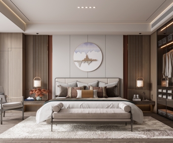 New Chinese Style Bedroom-ID:315011989