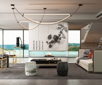 New Chinese Style A Living Room-ID:170810293