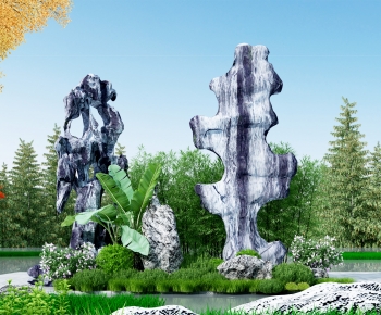 New Chinese Style Garden Landscape-ID:821628098