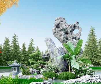 New Chinese Style Garden Landscape-ID:647775894
