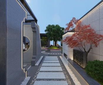 New Chinese Style Garden Landscape-ID:626630075
