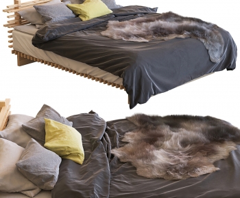 Modern Double Bed-ID:685575017