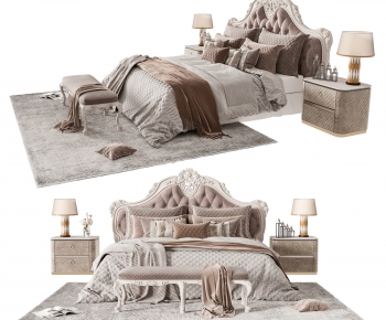 European Style Double Bed-ID:130599987