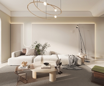 Modern Wabi-sabi Style A Living Room-ID:907212028