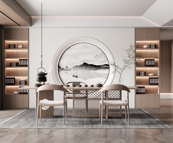 Modern New Chinese Style Tea House-ID:785815004