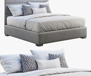 Modern Double Bed-ID:923835995