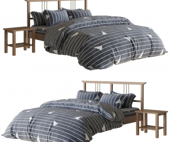 Modern Double Bed-ID:980339053