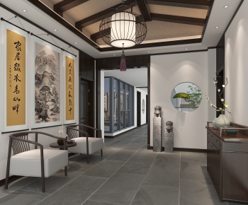 New Chinese Style Hallway-ID:758390441