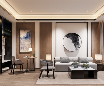 New Chinese Style A Living Room-ID:846591009
