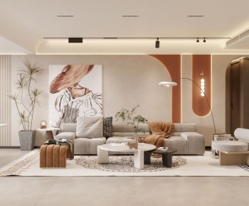 Wabi-sabi Style A Living Room-ID:399924992