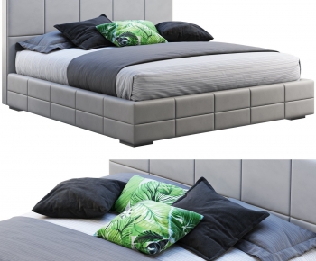 Modern Double Bed-ID:676924948