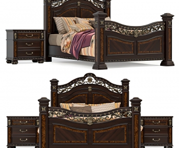 American Style Double Bed-ID:376071933