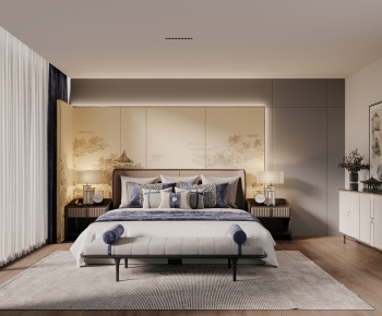 New Chinese Style Bedroom-ID:327974082