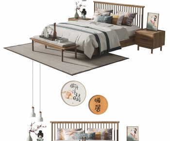 Japanese Style Double Bed-ID:168612962
