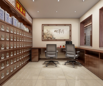 New Chinese Style Medical Space And Cultural Space-ID:871931086