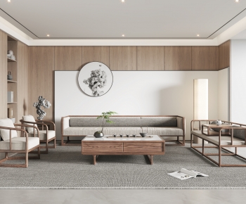 New Chinese Style A Living Room-ID:575465926