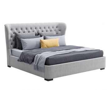 Modern American Style Double Bed-ID:823452004