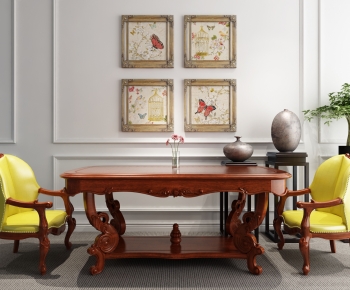 European Style Dining Table And Chairs-ID:883239038