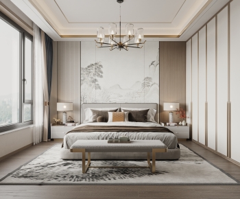 New Chinese Style Bedroom-ID:932674885